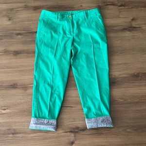 Talbots Green Girlfriend Cuffed Chino. Size 8